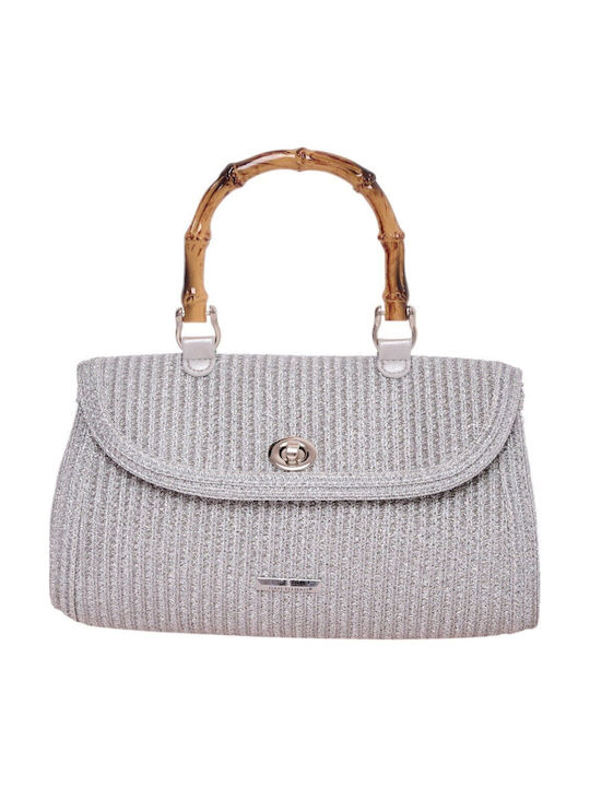 Rattanstasche Damen Clutch Silber XY-2517-SILBER