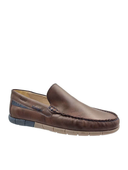 Boxer Men's Leather Moccasins Brown