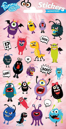 Monsters Καρτέλα 26 Αυτοκόλλητα Stickers