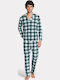 Pijadore Men's Pyjamas Green Checkered – Long Sleeve Pjdr1818-2-green