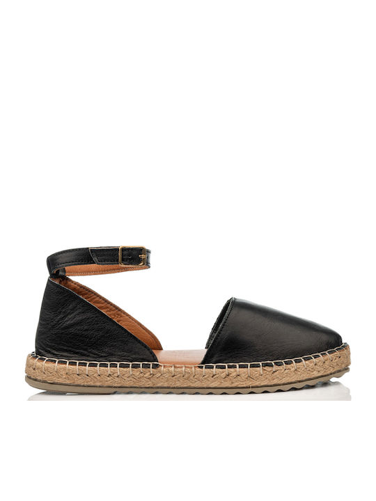 Mago Shoes Δερμάτινες Εσπαντρίγιες Μαύρες