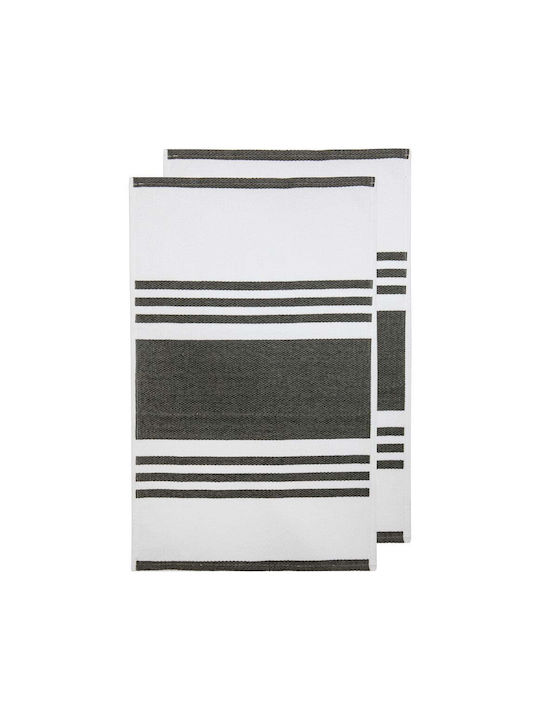 Ladelle Handtuch aus 100% Baumwolle in Gray Farbe 50x70cm 2Stück