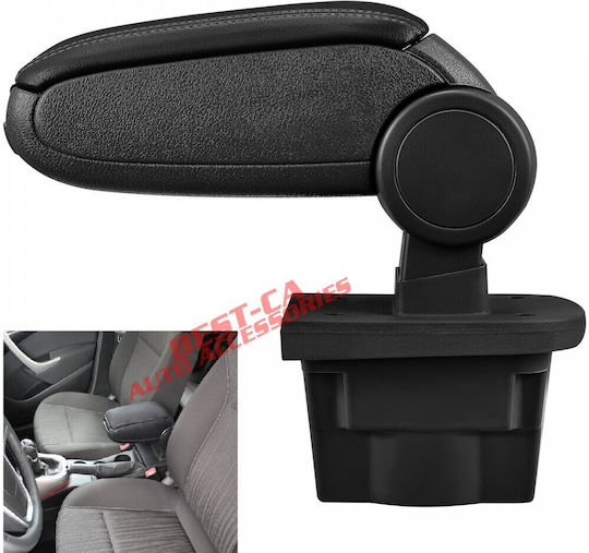 Best-Ka Auto Armlehnenkonsole Leder Kompatibel mit Opel Astra in Schwarzer Farbe
