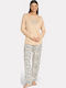 Pijadore Winter Women's Pyjama Set Beige