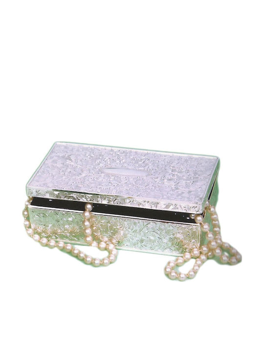 Μπιζουτιέρα Μεταλλική Ασημί18x11.5x6cm Galifas 06918248 Galifas