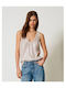 Women's Blouse Sleeveless Beige