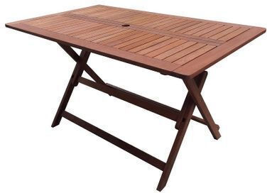 Τραπέζι Meranti 135x80x74 Καφέ
