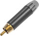 Seetronic Mt380 Βύσμα Rca Αρσενικό Επίχρυση Επαφή Μαύρο Βύσμα Jack Stereo 5mm Επίχρυση Επαφή Μαύρο