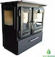 Caliskan 216-3D BOX Steel Wood Stove with Oven 8.45kW Inox