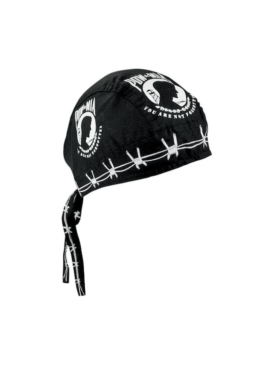 Zan Headgear Motorcycle Rider Bandana Black Color