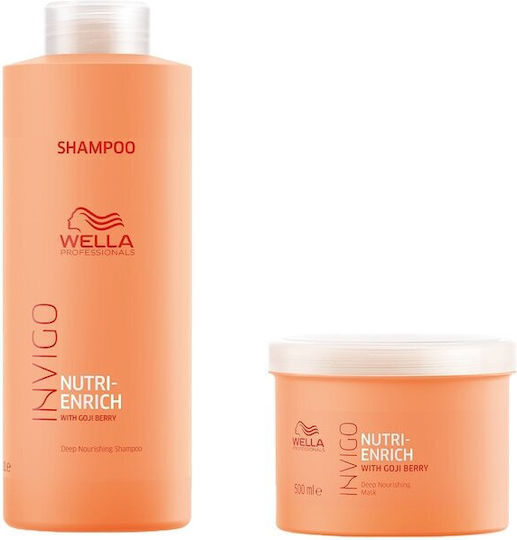 Wella Invigo Nutri Enrich Seturi Pentru Par Hidratare Cu Șampon Și Mască 2 Bucăți
