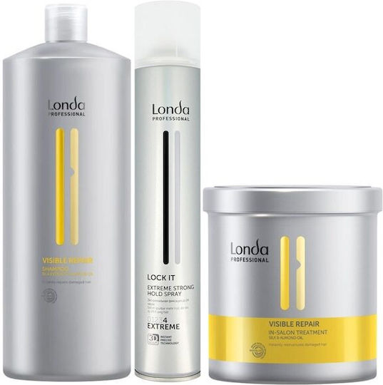 Londa Professional Visible Repair Set Tratamente Pentru Păr Pentru Păr Deteriorat Cu Șampon 3 Buc