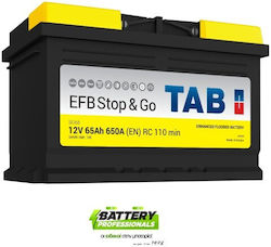 TAB Μπαταρία Αυτοκινήτου Efb Stop με Χωρητικότητα 65Ah