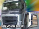 Wind Deflectors Volvo FH4/FH12 Truck 3rd Generation 2012+ Flexible Tinted Plastic Heko 2 Pieces