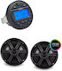 Hasda MC-100 Boat Sound System 4x with AUX / Bluetooth / USB Black