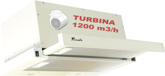Tornado Storm 1200 (60) Прибиращ Се Кухненски Аспиратор За Рециклиране 60см Бежов