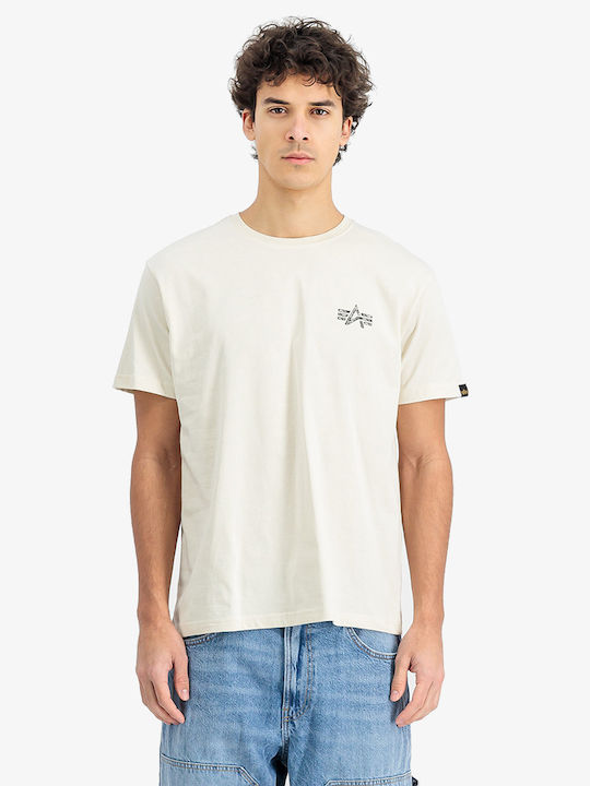Print T T-shirt Μπεζ