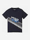 Kinder-T-Shirt Sky Captain Blue