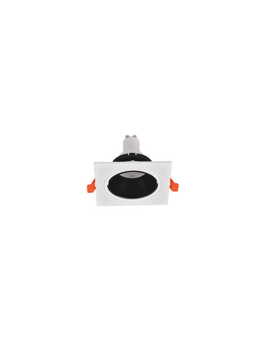 Inlight Metallic Recessed Spot with Socket GU10 White 1pcs
