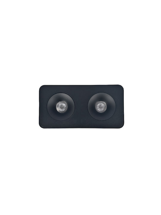 Inlight Metallic Recessed Spot with Integrated LED and Natural White Light Black 1pcs