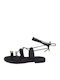 Women's Flat Sandals in Black Color