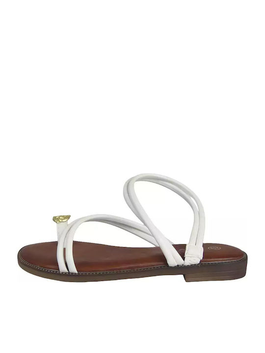 Envie Shoes Women's Flat Sandals in White Color