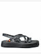 Women's Flat Sandals Flatforms in Black Color
