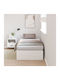 Single Wooden Bed White with Slats for Mattress 80x200cm 3335333