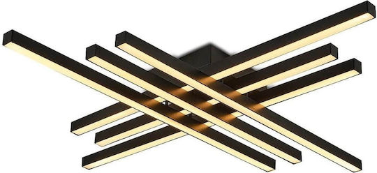 Led7 Deckenleuchte Schwarz mit Integrierter LED und Fernbedienung