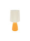 Struhm Keramik Tischlampe für Fassung E14 mit Orange Schirm und Basis