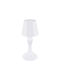 Struhm Kunststoff Tischlampe LED mit Weiß Schirm und Basis