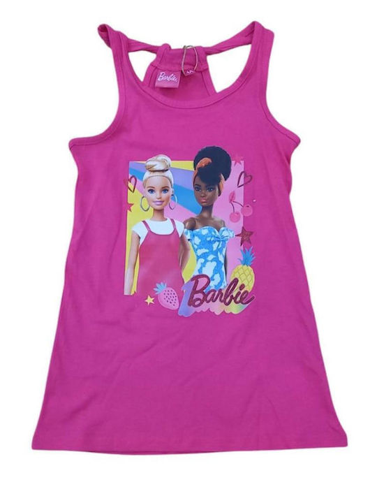 Superheroes Kinderkleid Ärmellos Fuchsia