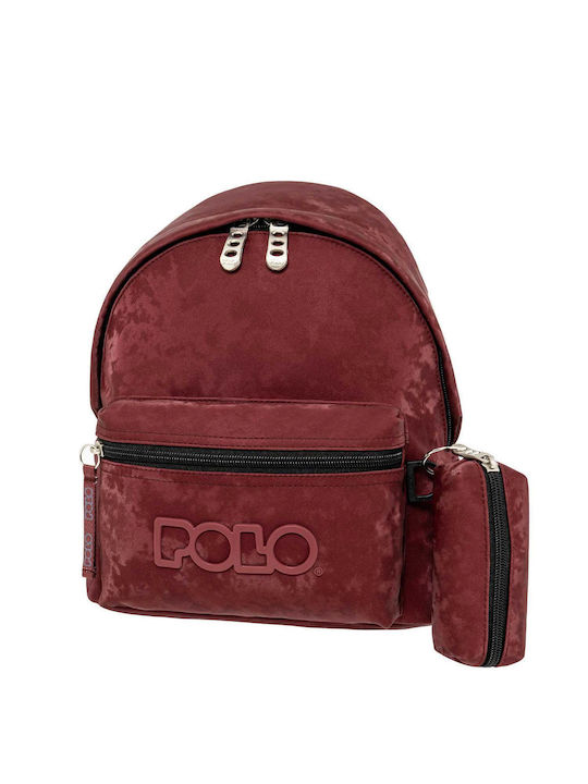 Polo Mini Cozy School Bag Backpack Kindergarten Burgundy 8Liters 2025