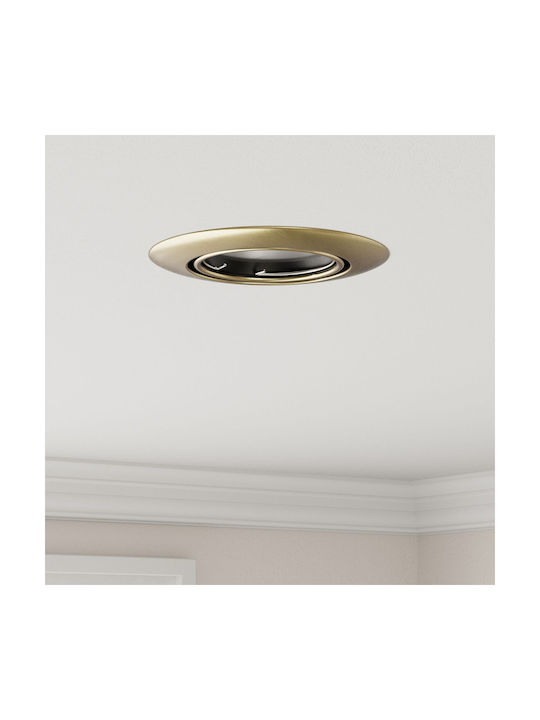 vidaXL Paralelogram Metalic Cadru pentru Spoturi GU10 Bronz 9x9cm. 1buc