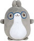 Molang 23cm Grey Bunny Glasses Plush