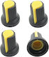 4 Pieces Potentiometer Knobs Black Yellow Indicator Suitable for Wh148 Potentiometer Knobs