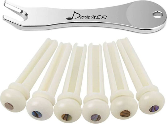 Donner Ec-2013 Knochen Stegstecker Akustikgitarre