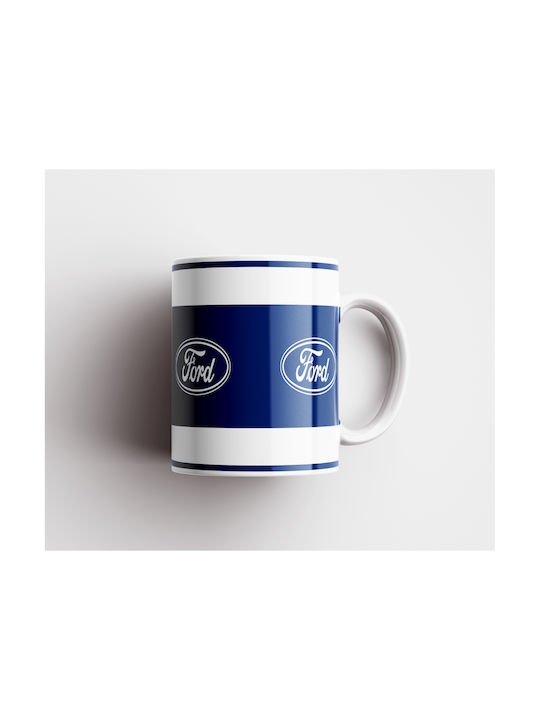 White Ceramic Mug Ford Dp2049