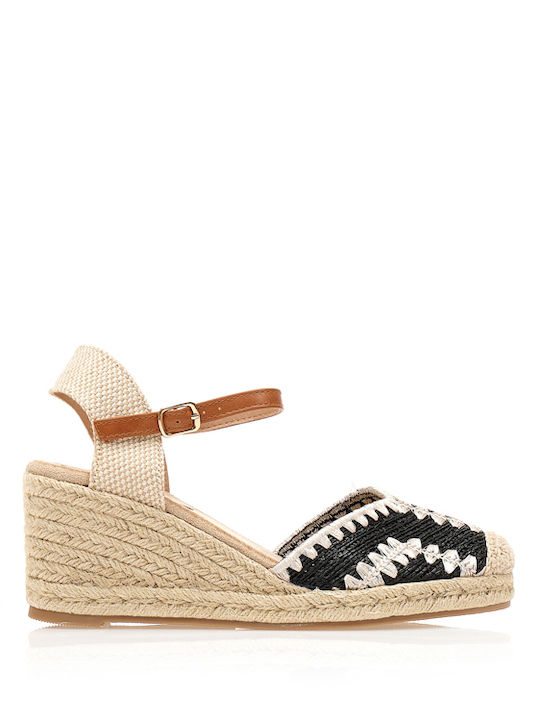 Platforme dama în Tip Espadrile Negră