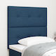 vidaXL Fabric Bed Headboard Blue 80x128cm