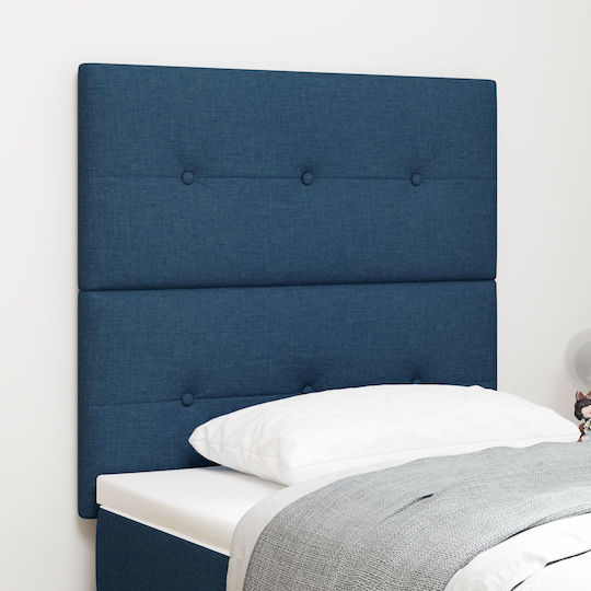 vidaXL Fabric Bed Headboard Blue 80x128cm