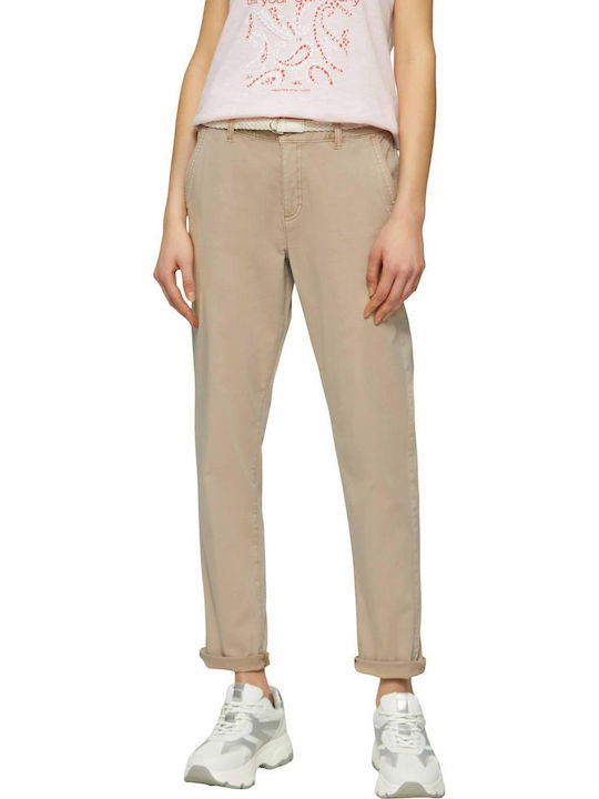 s.Oliver Women's Fabric Trousers Brown