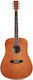 Chitară Acustică Sx Sd104gbr Lacuită Lucios Maro