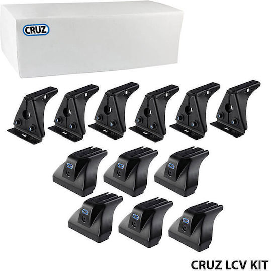 End Feet Bars & Roof Racks Cruz Lcv 934-402 Renault Kangoo 98-08 08-14 14+ Mercedes-benz Citan W415 Long 13-21 Nissan Kubistar 97-08 Nv250 13+ Set of 6 Pieces 4+2v Auto Gs 51151