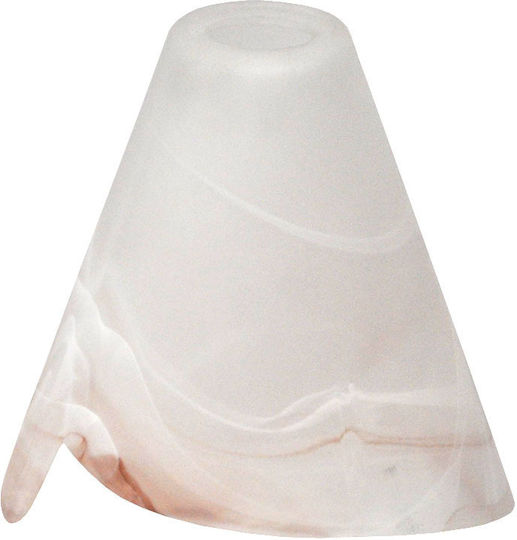 Lampshade Glass Replacement E14 White-brown 14.5x14x15cm Sinialo 2900602