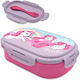 Unicorn Plastic Kids' Lunch Set Multicolour