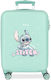 Disney Lovely Stitch Παιδική Βαλίτσα Ταξιδίου Καμπίνας Turquoise με 4 Ρόδες Ύψους 55εκ.