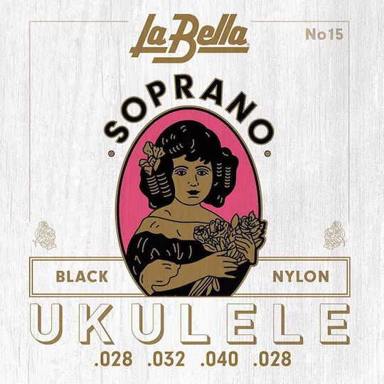 L15 La Bella Acoustic Folk String Set Soprano Ukulele