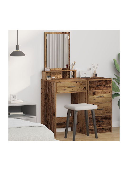 Schminktisch aus Massivholz Old Wood mit Spiege...