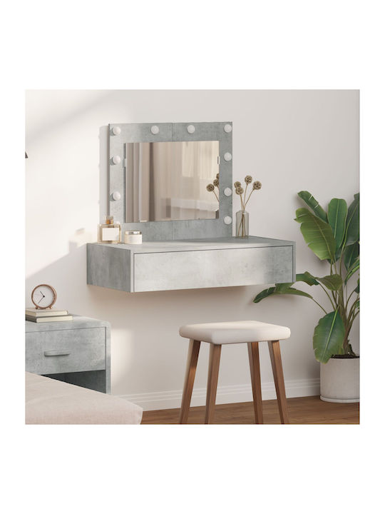 Wandmontage Schminktisch Schlafzimmer Holz Grau...